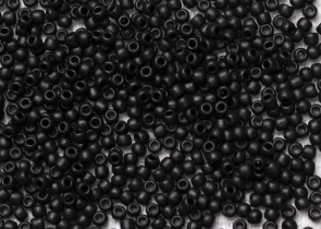 Бисер Япония круглый 11/0 10г 2612F черный, матовый полуглазурь