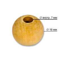 Бусины " Zlatka" дерево HBWS- 19 18 мм 25 шт св. дерево