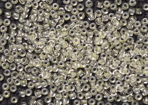 Бисер Япония круглый 11/0 10г 2721 желтый/ярко-зеленый, светящийся в темноте