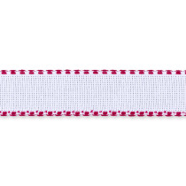 Канва KT- 35 " Gamma" " лента" Aida №14 100% хлопок 35 мм 1. 5 м белый/ красный