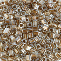 Бисер Япония "TOHO" CUBE 1.5 мм 5 г №0989 прозрачный с золотым центром