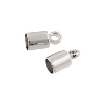 " Zlatka" Концевик FMK- E12 4 х 8 мм 2 шт 01 под серебро